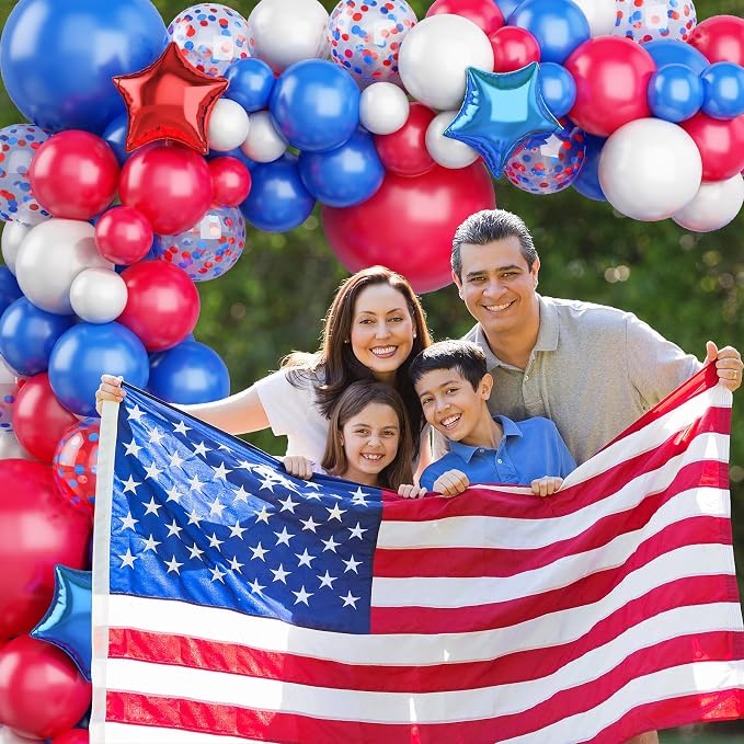 138PCS Red White and Blue Balloon Garland Arch Kit, 18 12 10 5 inch Red and - Image 5