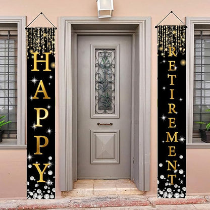 Happy Retirement Porch Banner by LOONELOSEASONALDECORATIONS