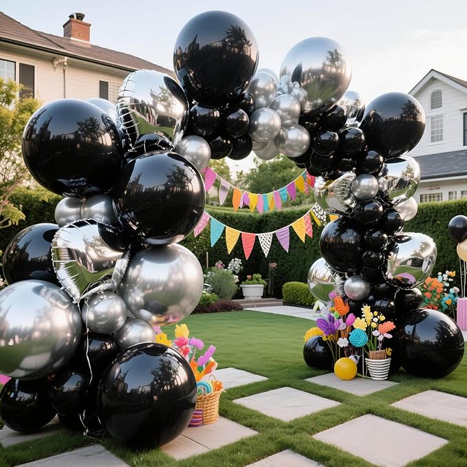 32Pcs Black Big Balloons 18 Inch, Round Large Latex Party Balloons - Image 6