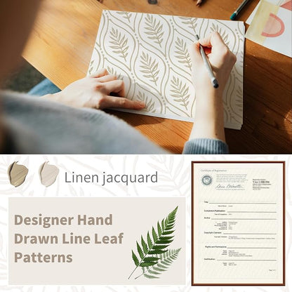 BGment Beige Leaf Jacquard Curtains - Image 4