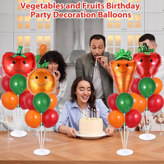 4 Sets Vegetable Fruit Party Balloons Stand Kit - Image 5