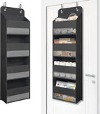 Giraffe Creation Over Door Organizer with 4 Large Capacity Pockets, Heavy Duty Hanging Organizer Storage for Closet Bathroom Nursery Bedroom Dorm, Toys Cosmetics Sundries and Baby Essentials, Black