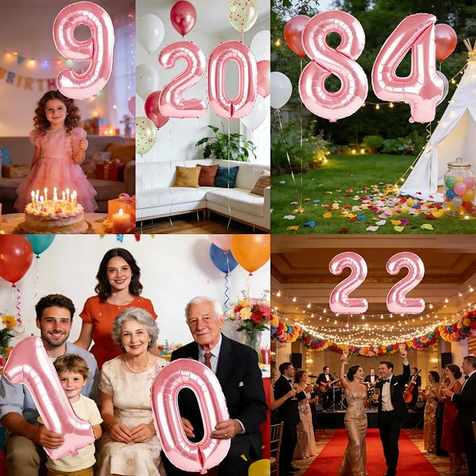 40 Inch Number 84 Balloons for 84th Birthday Party Decorations, 0-100 Jewelry - Image 7