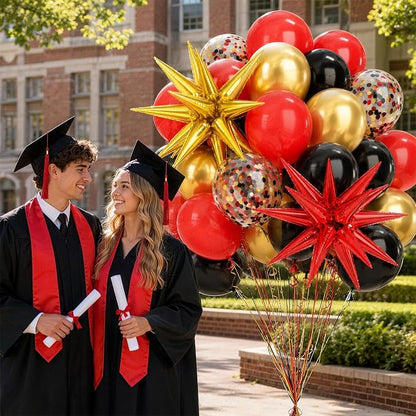 Red Black and Gold Balloons 12 Inch Casino Party Balloons Decorations | Red - Image 4