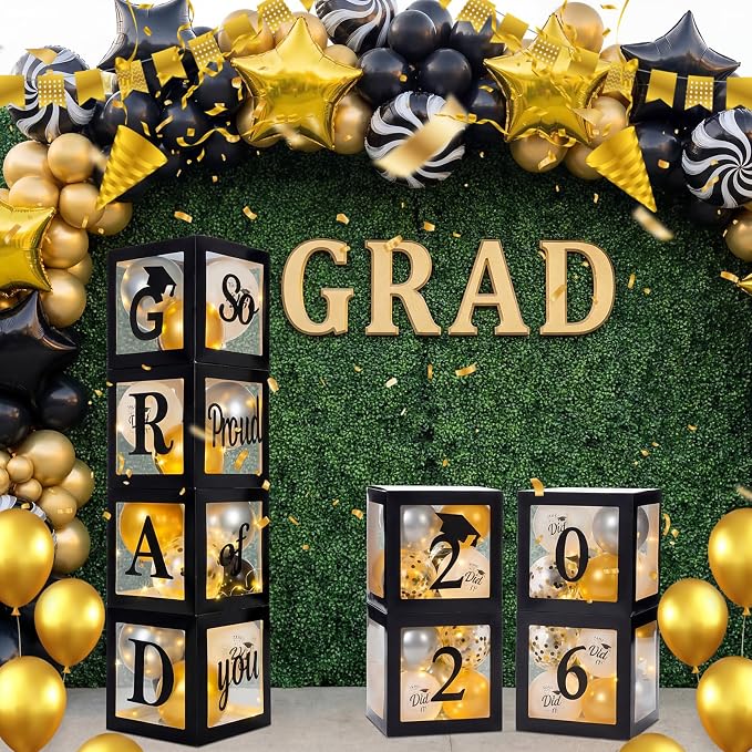 62 Pcs 2026 Graduation Party Decoration, Grad Balloons and LED Light Strings - Image 4