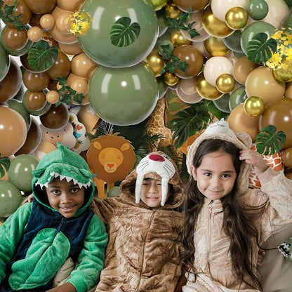 PERPAOL 140 pcs Jungle Safari Balloon Garland Kit, Sage Green Brown Safari Wild - Image 6