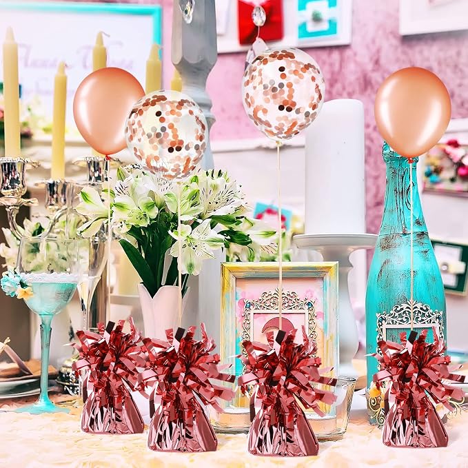 56 Pcs Balloon and Balloon Weights, 50 Pieces Balloons Decorative Birthday - Image 4