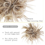 HMD Tousled Updo Messy Bun Hair Piece Hair Extension Ponytail With Elastic Rubber Band Updo Bun Synthetic Hairpieces for Women