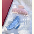 Customizable Hair Claw Clips for Women,Personalized Rhinestone Hair Clips with Name,Cute Large Hair Accessories,Handmade Rhinestones Hair Clamp Gifts for Mom,Bride,Wife,Bridesmaid,Couples（Jelly Blue）