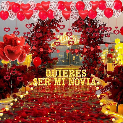 Quieres Ser Mi Novia Light Up Letters Proposal Decorations - Image 5