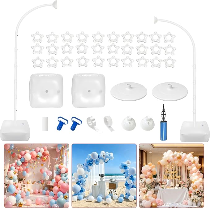Balloon Arch Kit, Adjustable 8.2FT & 6FT Half Balloon Arch Stand | Free Bending by Unknown