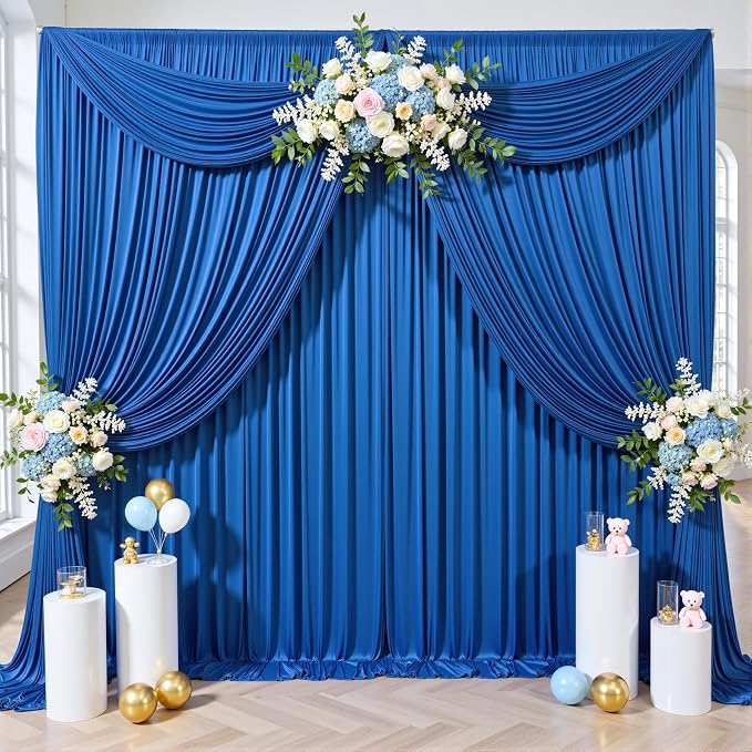 50ft×12ft Royal Blue Backdrop Curtain - Image 8