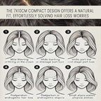 Curly Hair Toppers for Women, Real Human Hair Topper for Thinning Hair, Realistic Scalp Crown Hair Topper with Natural Volume, Clip-In 3D Scalp Cover, Natural Black 1B 10 In