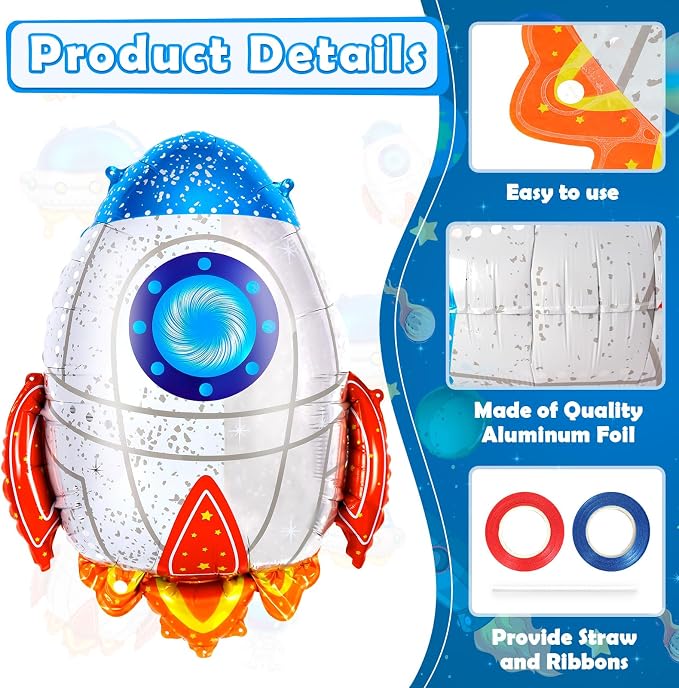 6 Pcs Rocket Balloons for Kids - Image 5