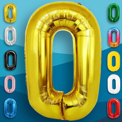 Black Number 0 to 9 Mylar Balloon 40 Inch - Image 3