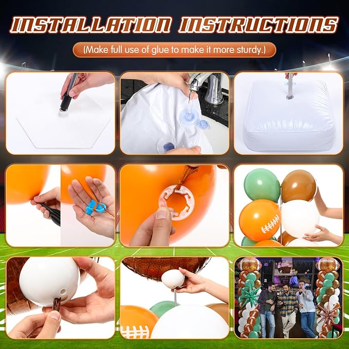 Kasyat 2 Sets Football Balloon Column Stand Kit - Image 4