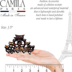 Camila Paris NV105 French Hair Clip for Women, Girls Hair Claw Clips Jaw Fashion Durable and Styling Hair Accessories for Women, Strong Hold No Slip Grip, Made in France