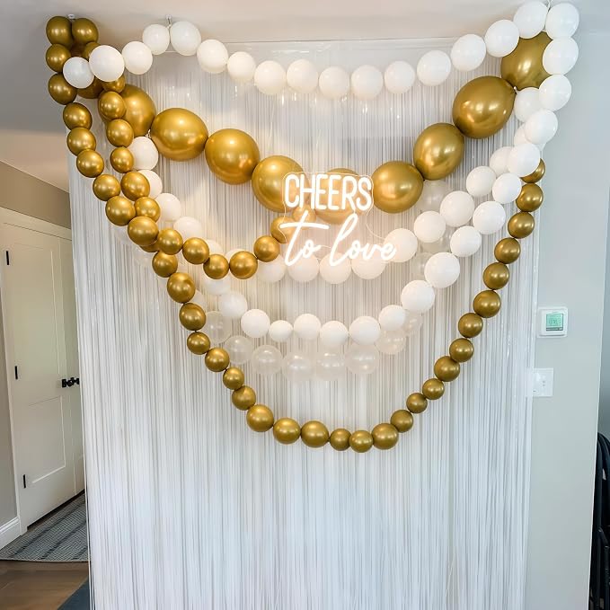 White and Gold Quick Link Balloons - Image 7