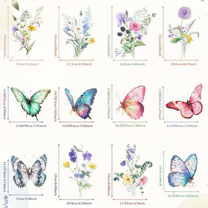 36 Pcs Wildflower Butterfly Hanging Swirl Decoration Wildflower Ceiling Hanging - Image 3