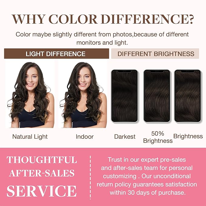 GOO GOO Clip in Hair Extensions Real Human Hair, Remy Human Hair Extensions Clip ins for Women, Natural Human Hair, 18inch 130g 7Pcs, 2A Light Brown