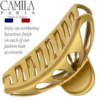 Camila Paris CP3055 2PK French Hair Clip for Women Thick Hair for Long Curly Wavy Hair, Girls Hair Claw Clips Fashion Styling Hair Accessories for Women, Strong Hold No Slip Grip, Made in France