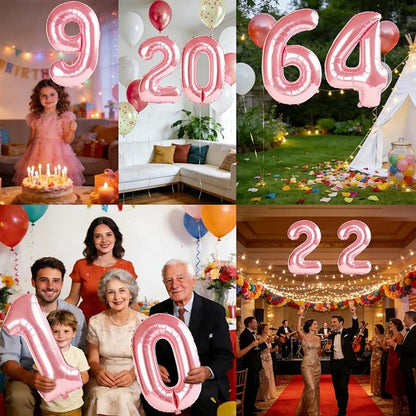 40 Inch Number 64 Balloons for 64th Birthday Party Decorations, 0-100 Jewelry - Image 7
