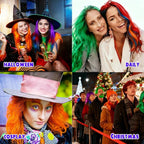 6 Colors Temporary Hair Color Wax for Christmas Party-Green Purple Orange Pink Red Blue Washable Dye for Kids, Men&Women | Stocking Stuffers | Non-Sticky Hair Dye Wax for Cosplay Party&Daily Fun(4 oz)