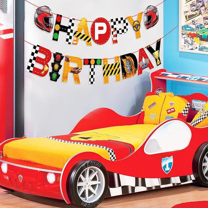 Racing Cars Happy Birthday Banner Racing Car Birthday Party Decorations Racing - Image 8