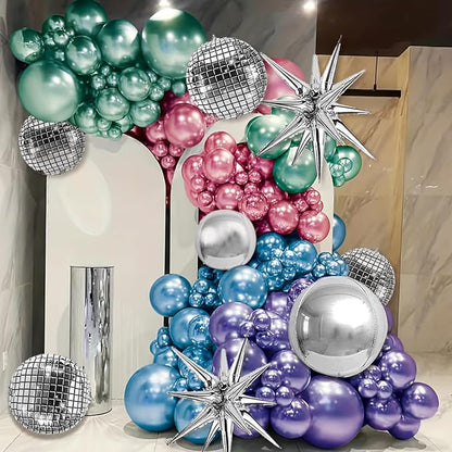 Chrome Metallic Balloon Garland Arch Kit 145PCS by Iyovgoo