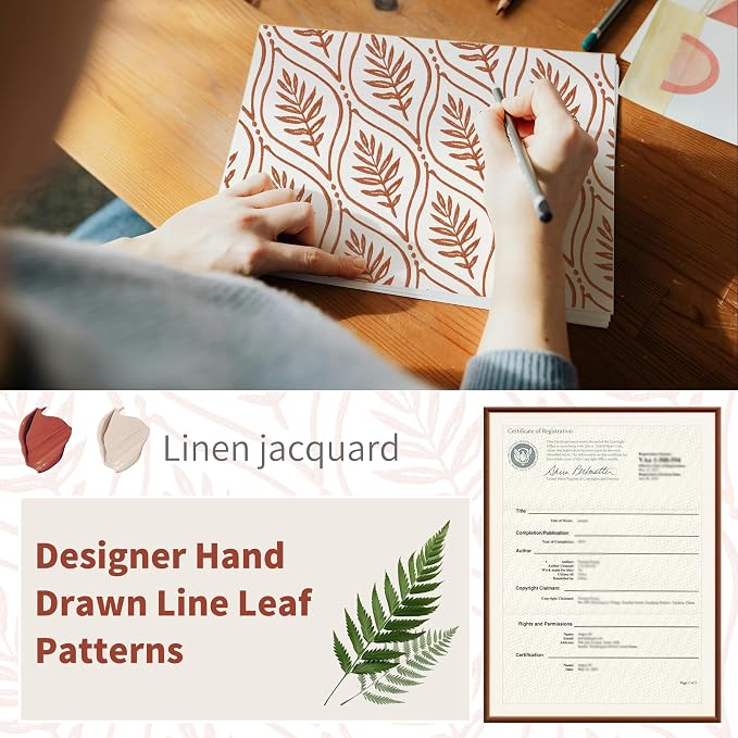 BGment Terracotta Leaf Jacquard Curtains - Image 4