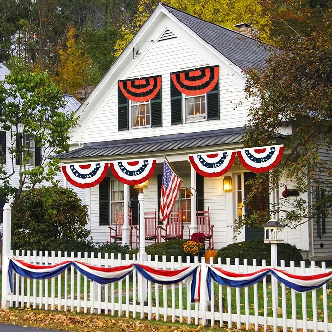 Halloween Bunting Flag 2x4 FT Fully Sewn Orange & Black 5 Stripe - Image 7