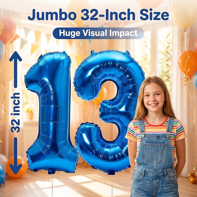 YPSelected 32 Inch Large Foil Helium Number Balloon Birthday Wedding Party 0-9 - Image 5