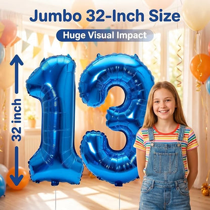 YPSelected 32 Inch Large Foil Helium Number Balloon Birthday Wedding Party 0-9 - Image 5