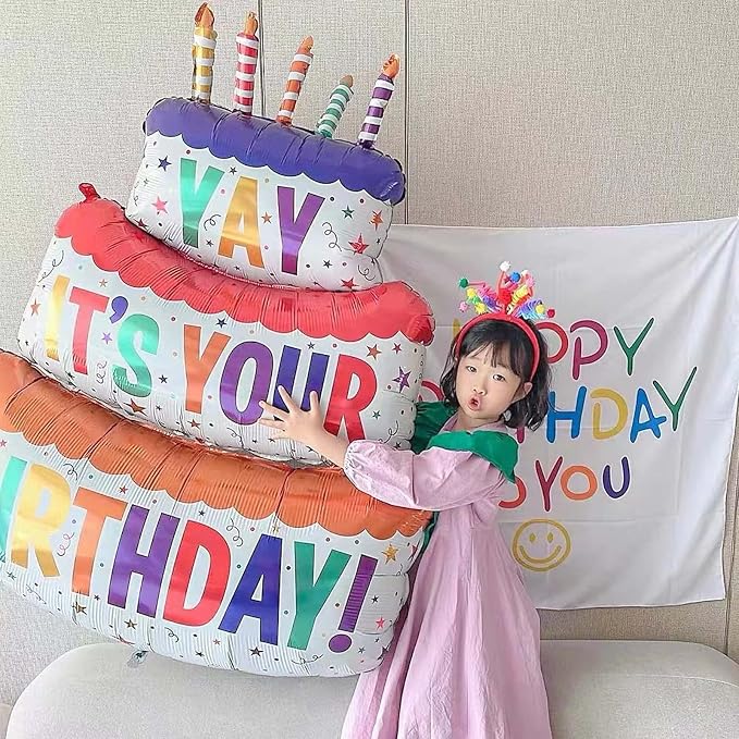 Happy Birthday Balloon Big 41" Foil Inflated Mylar Balloons - Image 7