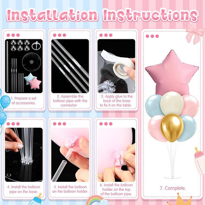 Lunmon 4 Set Boho Gender Reveal Balloon Stand Kit - Image 5