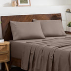 Bare Home Microfiber Pillow Cases - Standard Size Set of 2 - Cooling Pillowcases - Double Brushed - Easy Care - Envelope Closure (Standard Pillowcase Set of 2, Taupe)