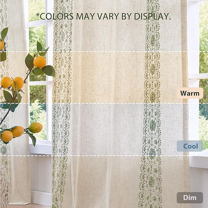 jinchan Floral Linen Curtains - Image 6