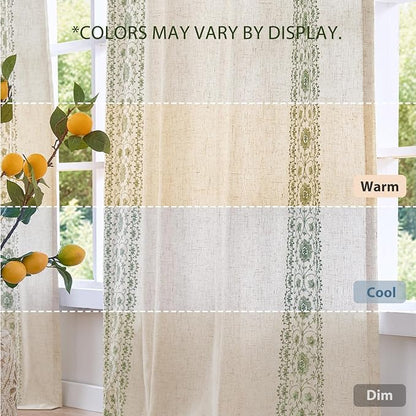 jinchan Floral Linen Curtains - Image 6