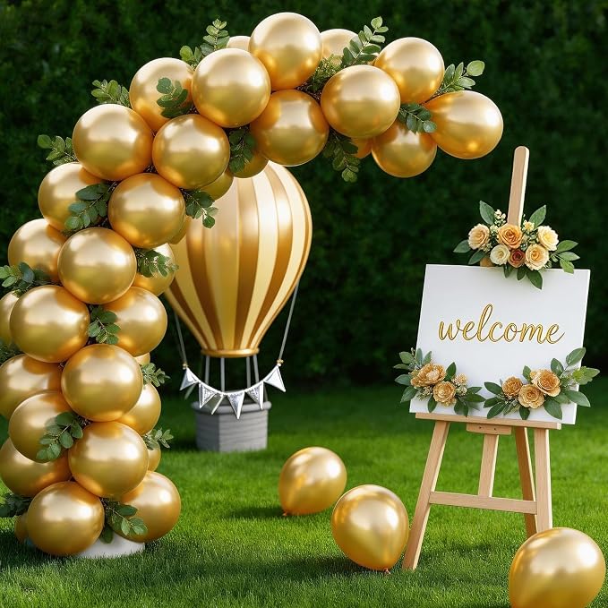 LOLStar Metallic Gold Balloons, 12 inch Latex Round Balloon | Birthday - Image 4