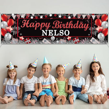 Lonfliness Personalized Birthday Banner Happy Birthday Party Decorations Custom - Image 4