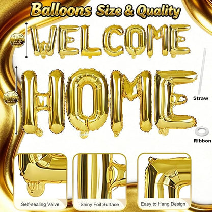 40Inch Gold WELCOME HOME Letter Balloon - Image 2
