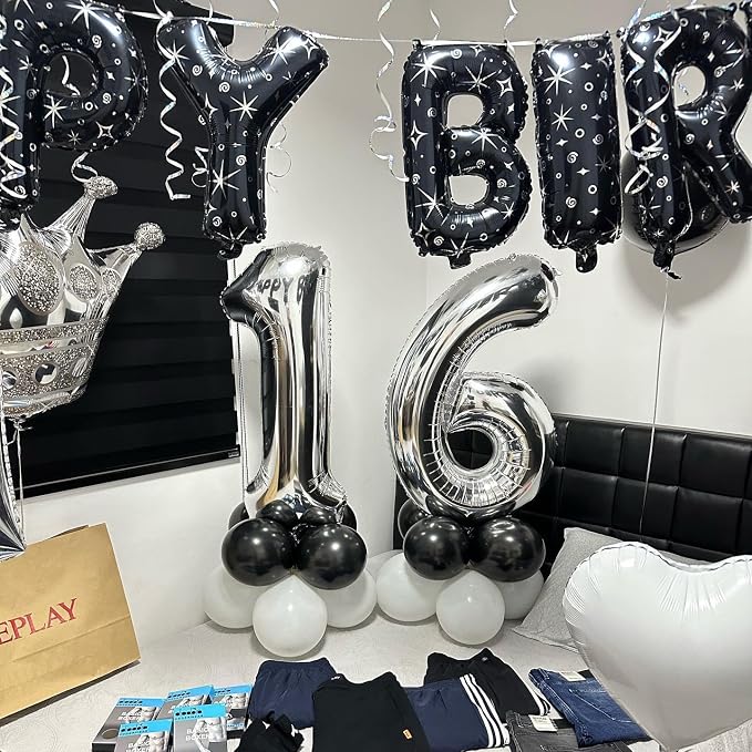40 Inch Silver Number 9 Balloon Birthday Party Decorations - Image 7