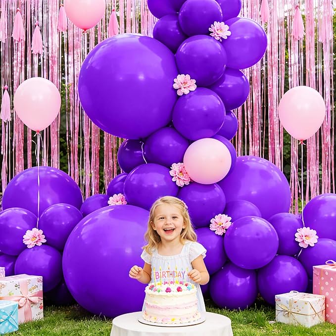 32Pcs Purple Big Balloons 18 Inch, Round Large Latex Party Balloons - Image 6