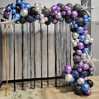 Metallic Purple and Blue Balloons, 60 Packs 12 Inch Chrome Blue Purple Silver - Image 5