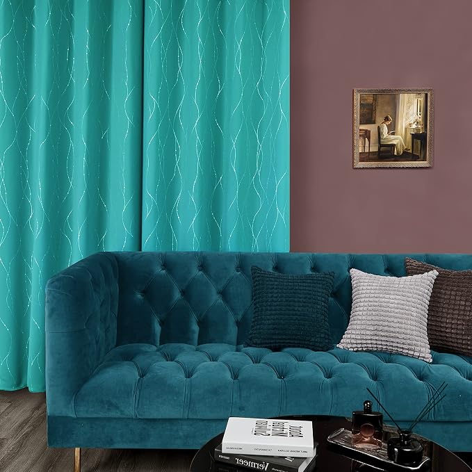 Deconovo Living Room Curtains 95 Inches Long, Thermal Insulated, Room Darkening - Image 3