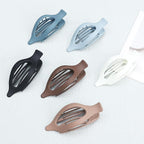 Flat Hair Clip 6 pcs Lay Down Claw Clips Hair Accessories for Women -Brown Blue