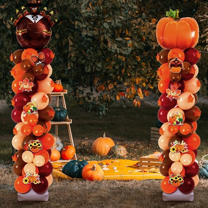 Gejoy 2 Set Thanksgiving Fall Balloon Column Stand Set - Image 5