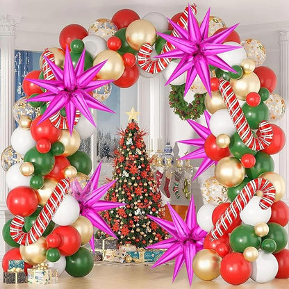 Hot Pink Star Balloons, Explosion Cone Mylar Spike Balloon - Image 7