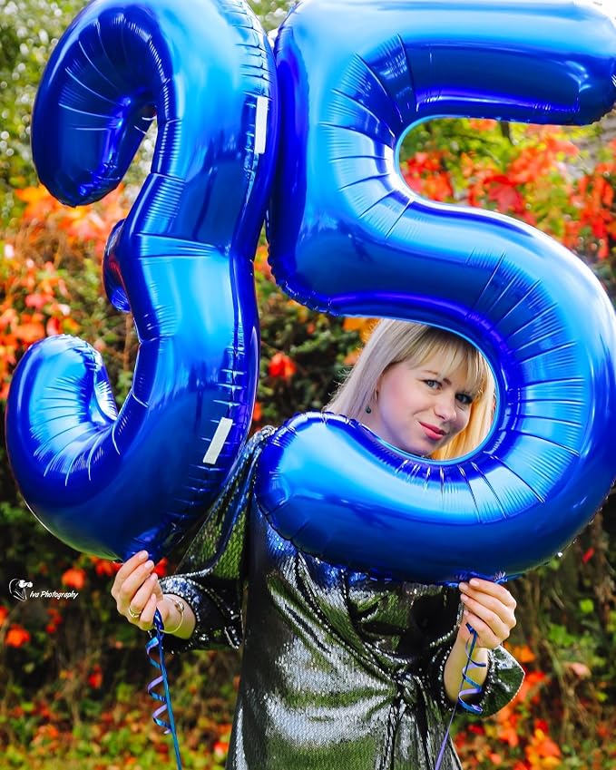 Navy Blue 50 Balloon - Image 3