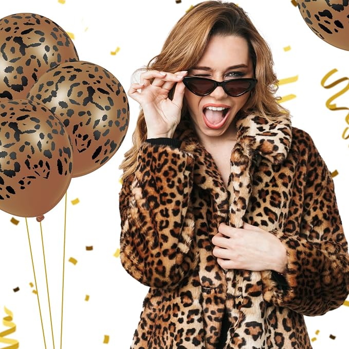 Gejoy 36 Pcs Cheetah Balloons Leopard Print Balloons 12 Inch Spots Latex - Image 5
